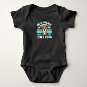 Body Juste Une Fille Qui Aime Les Chiens Boxer Chiens P