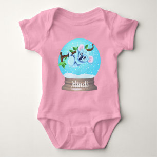 Body Koala ours neige globe mignonne bleu rose fille