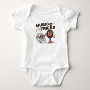 Body La musique est un ami bébé T-shirt