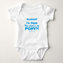 Là où est mon poney dans le bleu