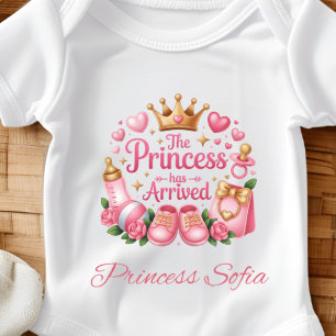 Body La Princesse Est Arrivée Bébé Fille Personnalisé