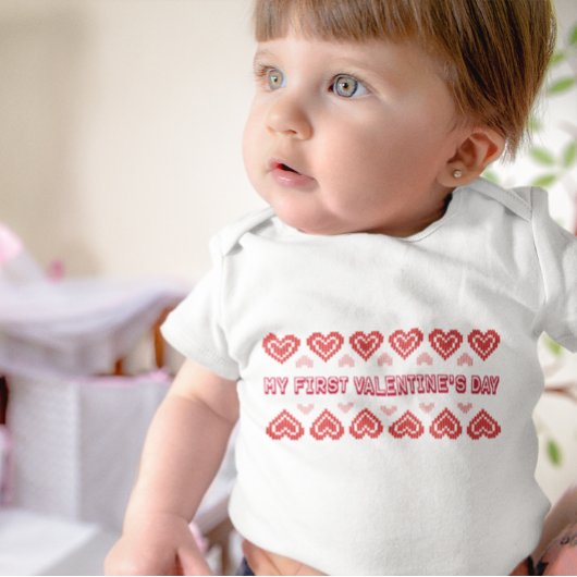 Body La Saint-Valentin de bébé – Design en forme de cœu