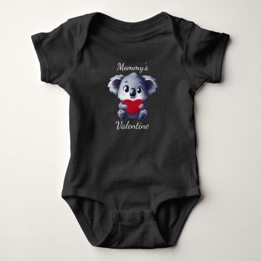 Body La Saint Valentin de maman Koala Bodysuit bébé (Devant)