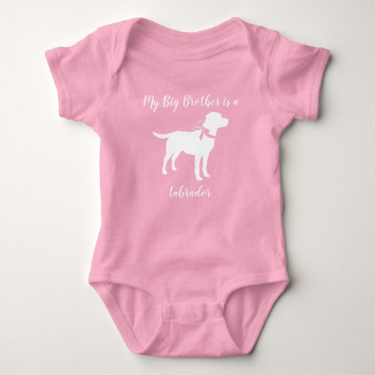 Body Labrador Chien Baby shower Rose Girl Lab (Devant)