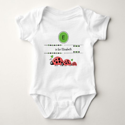 Body Ladybugs ajouter nom noir et vert (Devant)