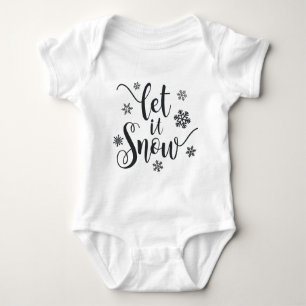 Body Laisser neiger Noël Calligraphie Bodysuit bébé