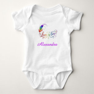 Body L'amour est l'amour Plume Arc-en-Ciel Fille Person