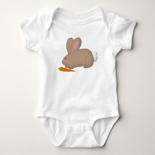 Body Lapin Avec Carotte Baby Bodysuit (Devant)