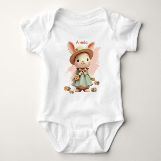 Body Lapin Avec Nom Typographie (Devant)
