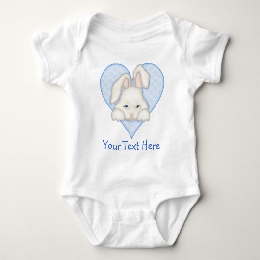 Body Lapin blanc - Bleu (Devant)