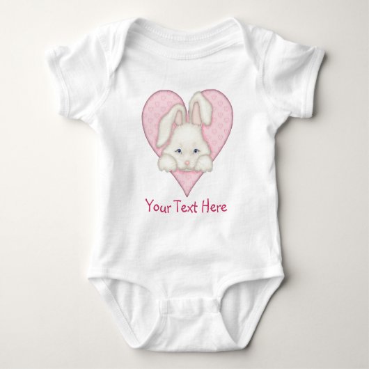 Body Lapin Blanc - Rose (Devant)