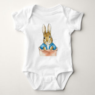 Body Lapin classique assis dans un pot de fleurs
