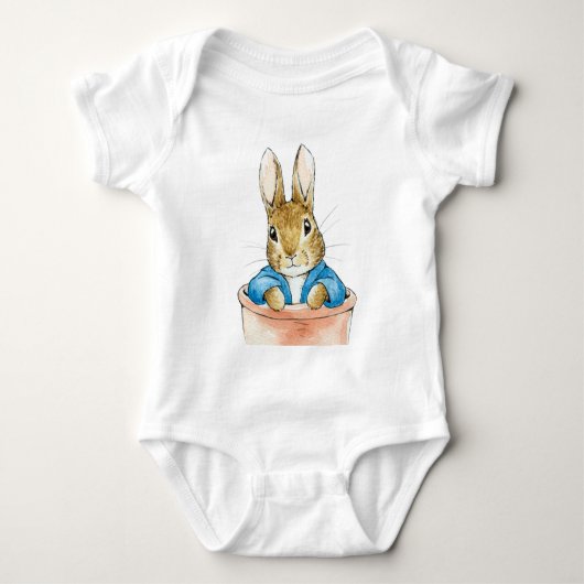 Body Lapin classique assis dans un pot de fleurs (Devant)