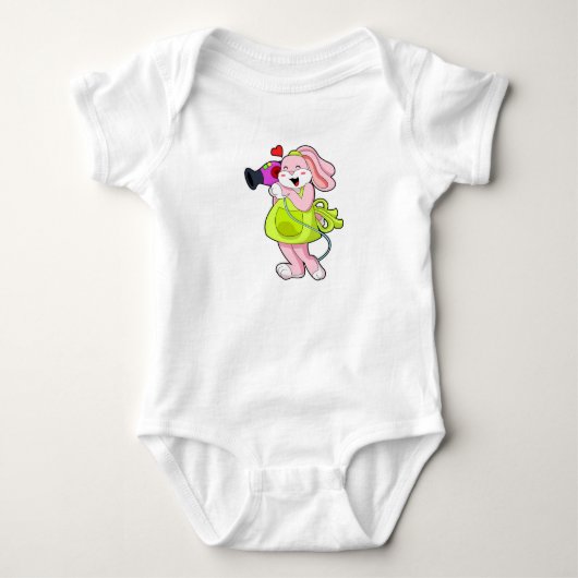 Body Lapin coiffeur avec sèche-cheveux (Devant)