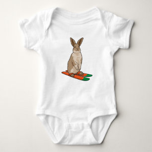 Body Lapin comme skieur avec ski