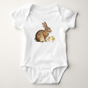 Body Lapin de Pâques avec poussins de Pâques