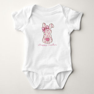 Body Lapin de Pâques Floral Rose Ruban Coquette