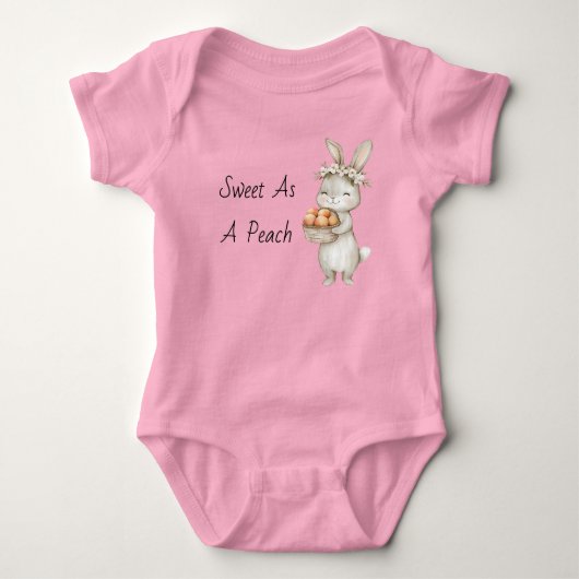 Body Lapin doux comme une pêche (Devant)
