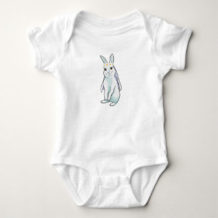 Body Lapin en mariée avec couronne de fleurs