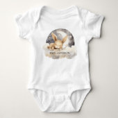 Body Lapin lune ciel beige mignon (Devant)