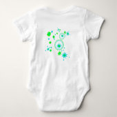 Body lapin mousseux en vert et bleu (Dos)