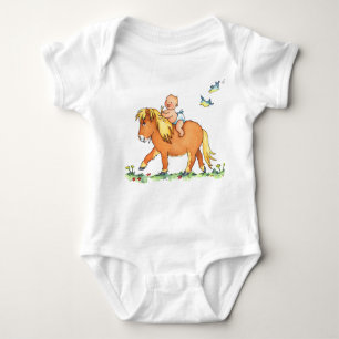 Body L'arrivée du bébé sur le cheval de poney - plante