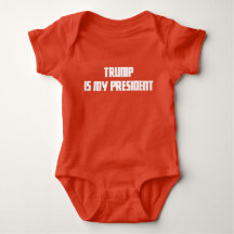 L'atout est mon Président Red Baby Snap Tee