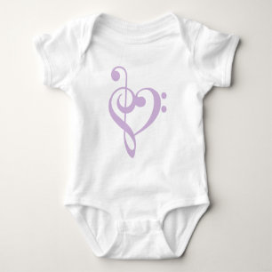 Body Lavender Treble Clef & Bass Clef Heart