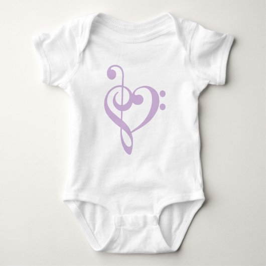 Body Lavender Treble Clef & Bass Clef Heart (Devant)