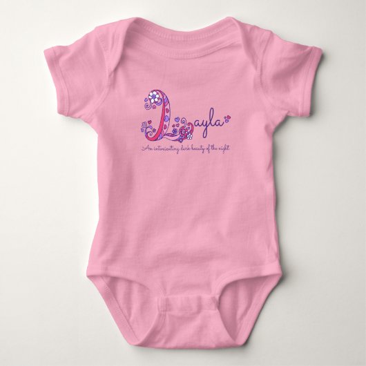 Body Layla nom et signification vêtements pour bébés fi (Devant)