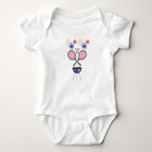 Body Le 4 Juillet Tennis T-Shirt Baby Bodysuit Design