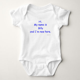 Body Le bébé fait sur commande salut mon nom est….et