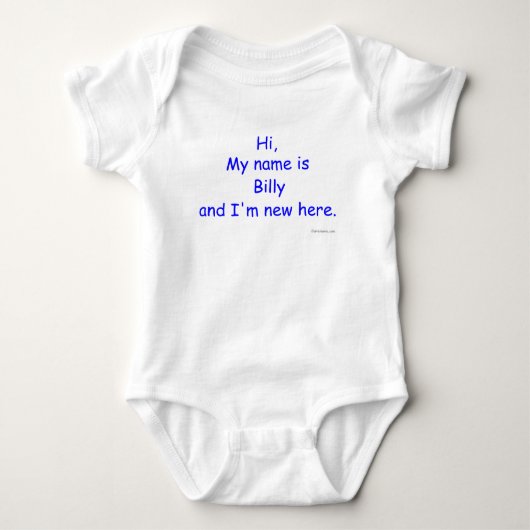 Body Le bébé fait sur commande salut mon nom est….et (Devant)