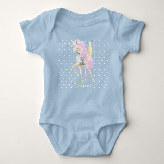 Body Le Bodysuits présente un design unicorne mignon. (Devant)