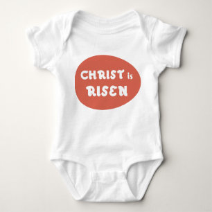 Body Le Christ est levé, chemise rouge de bébé d'oeufs