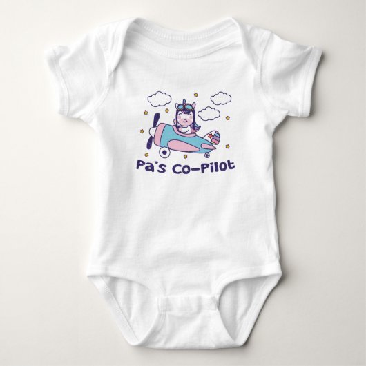 Body Le copilote de Pa - Avion Licorne (Devant)