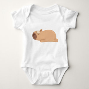 Body Le dessin de mignonne Capybara est malade, dessiné