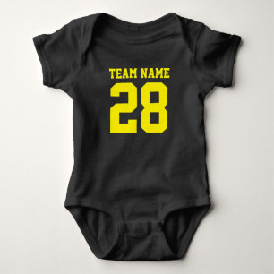 Body Le football jaune bleu Jersey de bébé folâtre l
