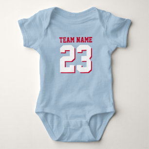 Body Le football royal Jersey de bébé de rouge bleu