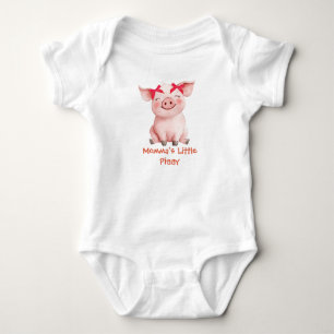Body Le petit cochon de Maman - Fille à l'aquarelle fan