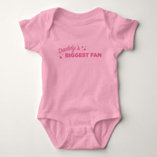 Body Le plus grand fan de papa en texte rose Cute
