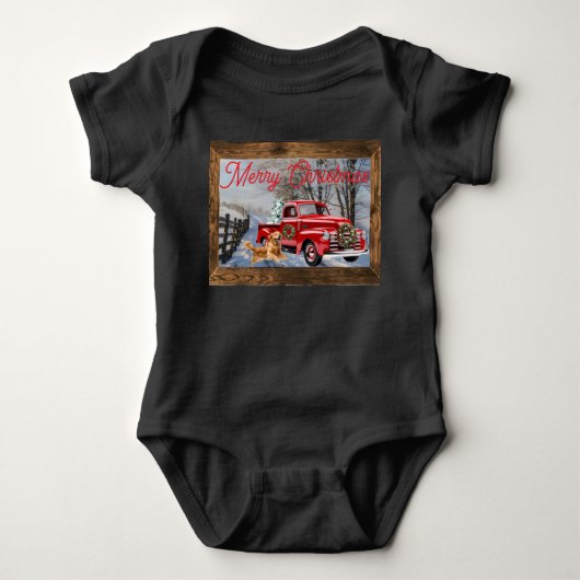 Body Le premier Noël de bébé à la ferme (Devant)