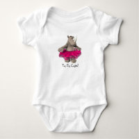 Le TU-TU mignon ! Blanc de T-shirt de bébé de