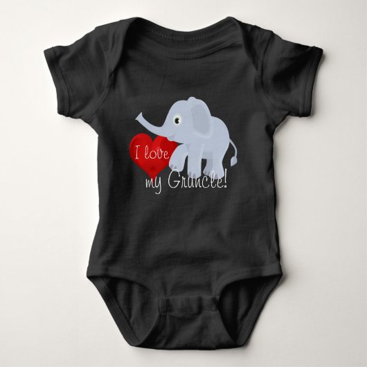 Body L'éléphant avec le coeur déclare, "j'aime mon (Devant)