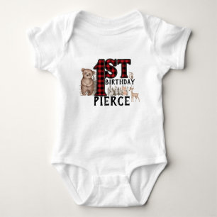 Body Les animaux de la forêt de Buffalo Plaid 1er anni