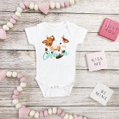 Body Lettre de vache adorable O tenue de bébé avec nom 