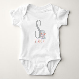 Body Lettre personnalisée et nom Bodysuit bébé