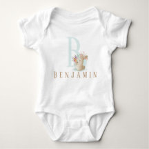 Lettre personnalisée et nom Bodysuit bébé