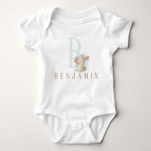 Body Lettre personnalisée et nom Bodysuit bébé (Devant)