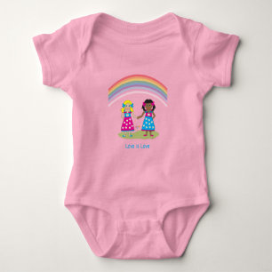 Body LGBTQIA L'amour est amour Rainbow Heart Pride